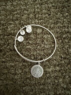Alex and Ani Silver Tone Charm Bangle Bracelet